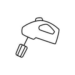 Mixer icon in black line style icon, style isolated on white background