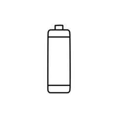 Battery, energy icon in black line style icon, style isolated on white background