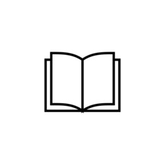 Book icon. open book sign and symbol. ebook icon