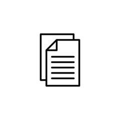 Document icon. Paper sign and symbol. File Icon