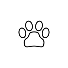 Paw icon. paw print sign and symbol. dog or cat paw