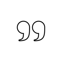 Quote icon. Quotation mark sign and symbol