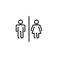 Toilet icon. Girls and boys restrooms sign and symbol. bathroom sign. wc, lavatory