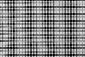 White and black natural texture of  textile material with checkered pattern