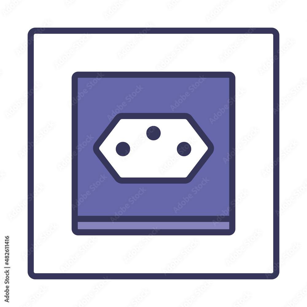 Poster swiss electrical socket icon