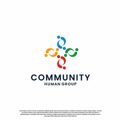 people family group community logo design. creative and modern community logo.