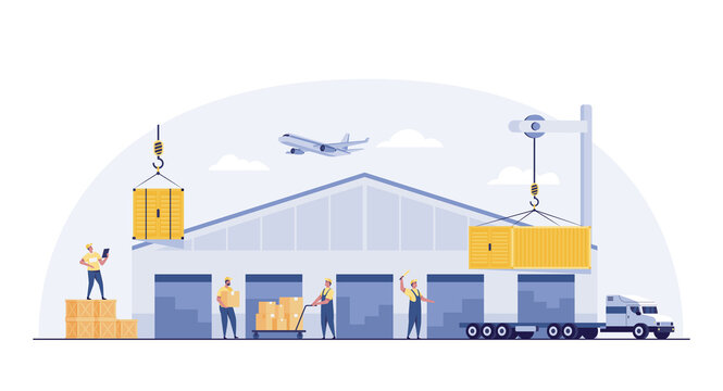 Airfreight , Global logistic. International supply, distribution, warehouse, transportation and delivery network.