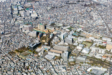 Fototapeta premium 東京都板橋区の東京家政大学付近を空撮