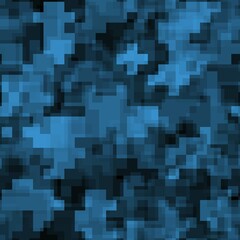 Digital camouflage seamless pattern military geometric camo background