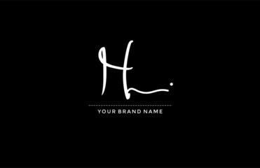 Minimalist Signature Lettering Initial H Logo Design