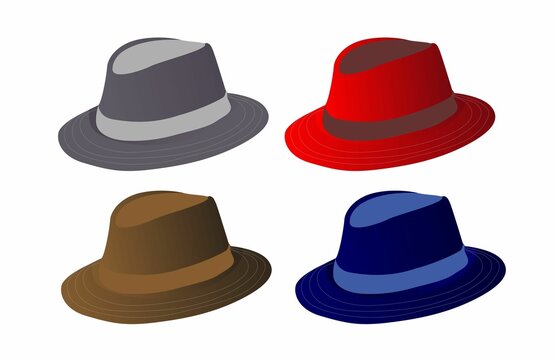 Colorful Design Vector Template Fedora Hat