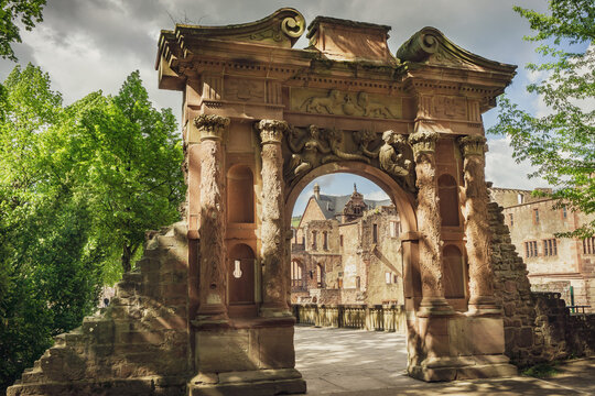 Entrance in the old castle of Heidelberg