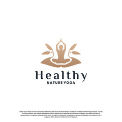 yoga logo design for human healthy. luxury yoga logo inspiration.