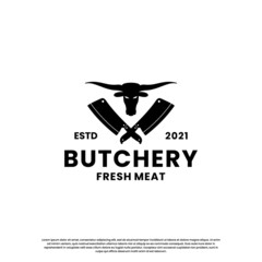 butchery logo design. butcher meat logo vintage