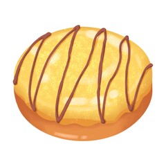 Donut top cream hand drawn illustration