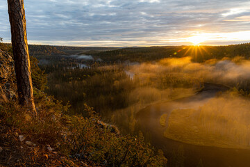 Sunrise in Pähkänänkallio National Park, Finland