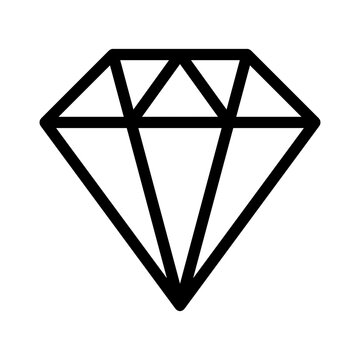 recommend clip art: diamond icon - outline style