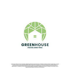 green house logo design. modern eco house logo for your business