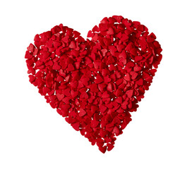 Obraz na płótnie Canvas red heart on white background