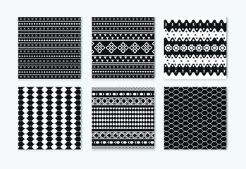  Waves geometric seamless pattern Collection
