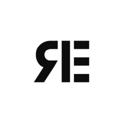 RE Logo Monogram. Letter RE Logo Design Identity. Simple ER Initials for Logo Identity