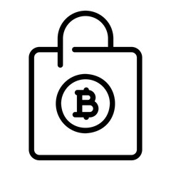 shopping bag line icon