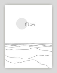 conceptual minimalistic poster of the sea