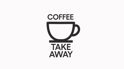 Coffee Take Away Icon. Vector isolated editable illustration of a coffee take away sign.