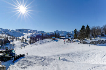 Vogel Skigebiet bei Bohinj, Slowenien