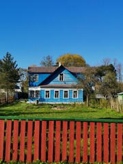 old blue house