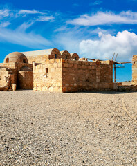 Ruined castle Ruined castle in the desert of Jordan
