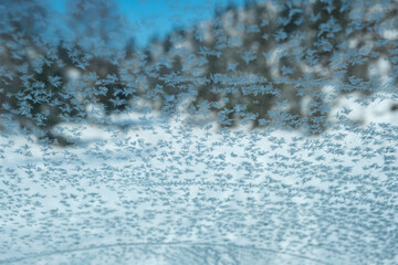 Colorful ice. Abstract ice texture. Nature background.