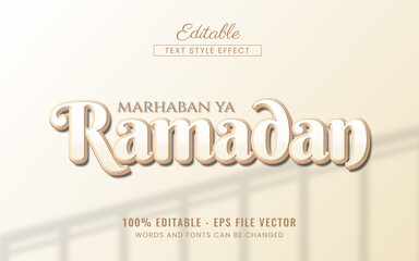 ramadan kareem editable text effect Free Vector