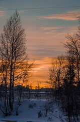 sunset over the river