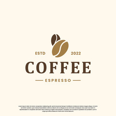 vintage coffee logo design. retro coffee shop logo.
