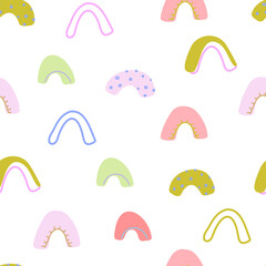 Vintage seamless rainbow pattern kids, great design for any purposes.