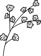 A branch with lily of the valley. An item from the witch shop.