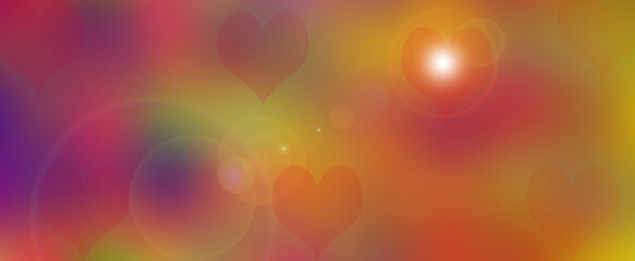 abstract colorful background with hearts