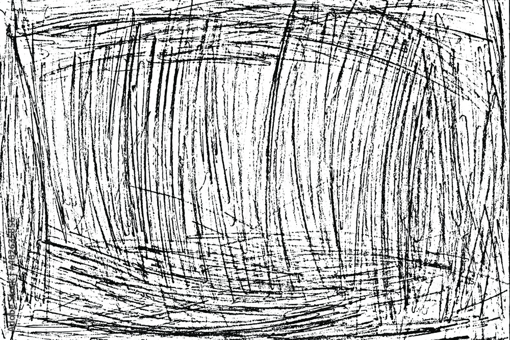 Poster grunge texture of uneven shading made with pencil by hand. daubed hatching. vector illustration. ove