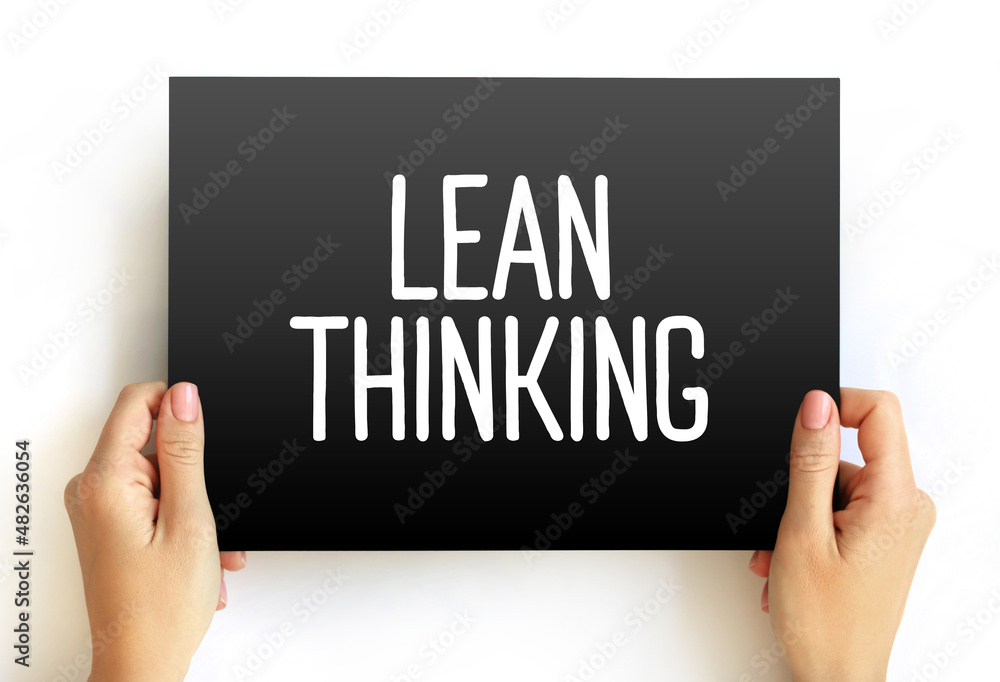 Aufkleber lean thinking - transformational framework that aims to provide a new way how to organize human acti