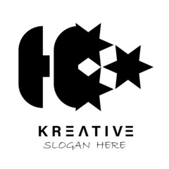 black and white logo design