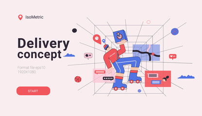 VR store. Food delivery. Food order online. New reality. Remote order of food