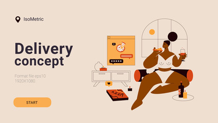 VR store. Food delivery. Food order online. New reality. Remote order of food