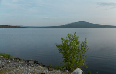 Beautiful view on the Zyuratkul lake. Zyuratkul national Park, Chelyabinsk region, Russia.Zyuratkul national Park, Chelyabinsk region, South Ural, Russia.