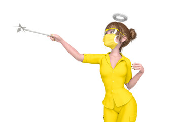 nurse girl is an angel or a fairy godmother