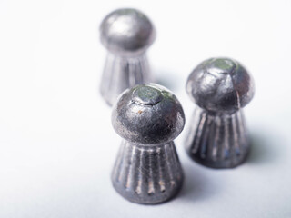 Close up shoot of air gun pellets