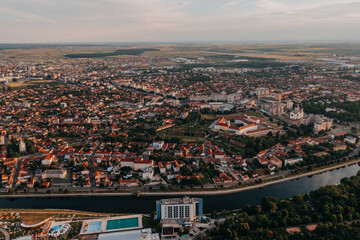 Fototapeta na wymiar Aerial view of Oradea, Romania