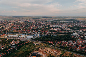 Fototapeta premium Aerial view of Oradea, Romania