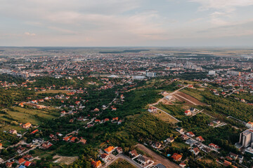Aerial view of Oradea, Romania