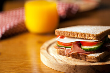 Sandwich with ham and cheese - 482642456